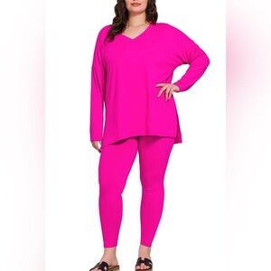 Zenana Outfitters Vibrant Pink Pajama Set